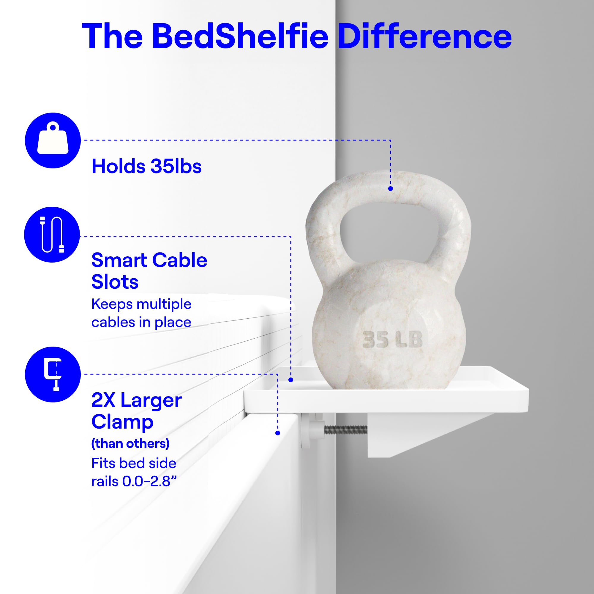 Bedside table tray storage rack