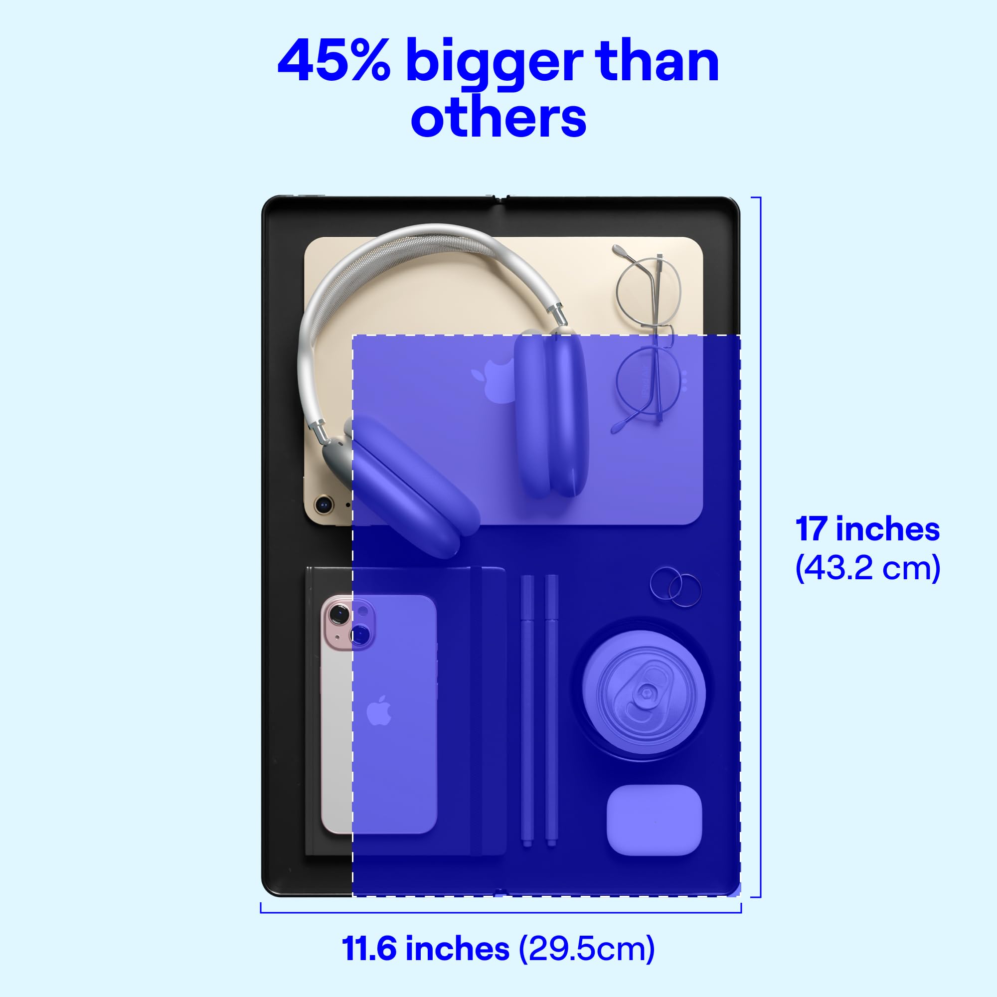 Bedside table tray storage rack