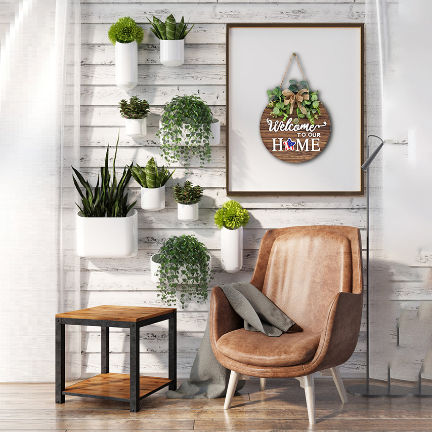 Interchangeable Seasonal Welcome Sign Front Door Decoration