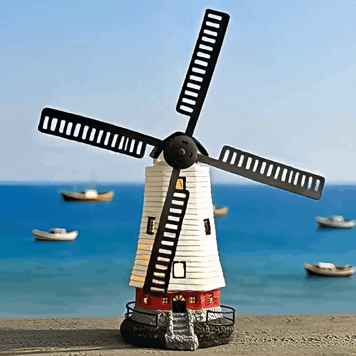 🏡 Dutch Windmill Garden Decor with Solar Lights ✨