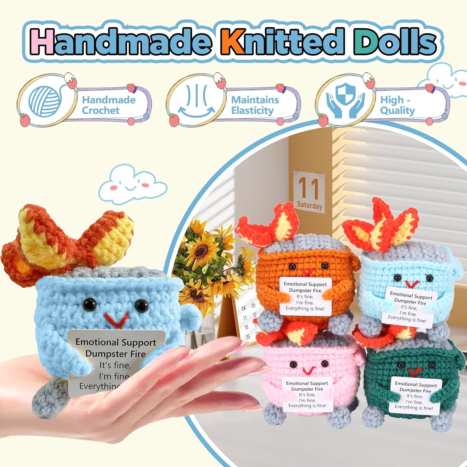 Emotional Support Crochet Dumpster