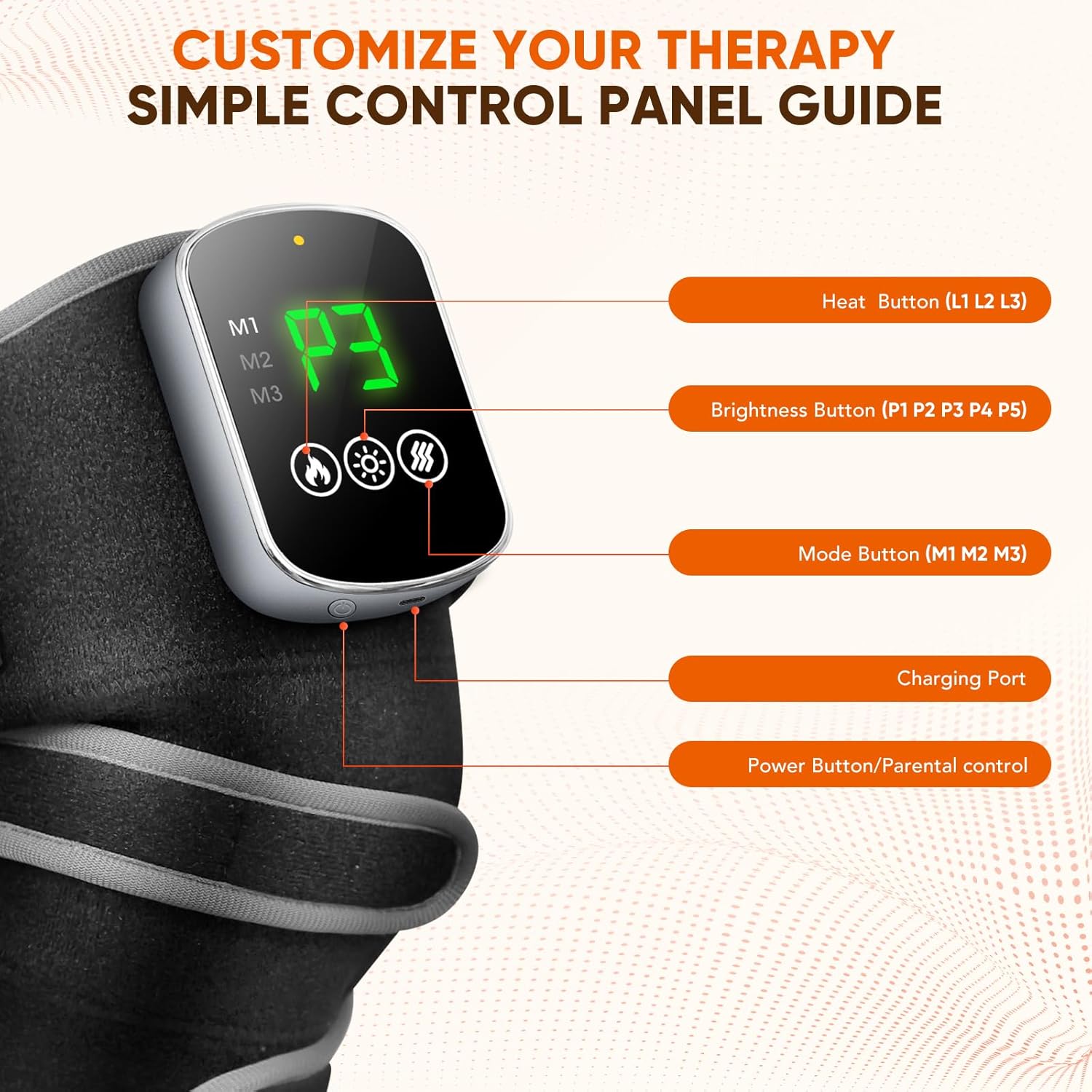 Knee Massager with Heating and Red Light Therapy