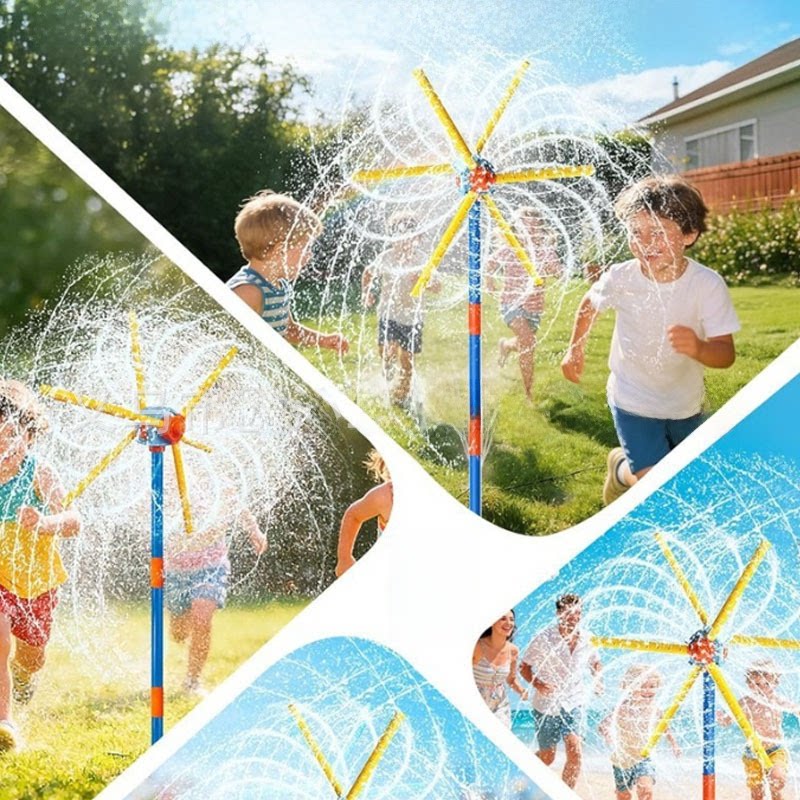 Windmill Water Sprinkler Outdoor Yard Toy for Kids