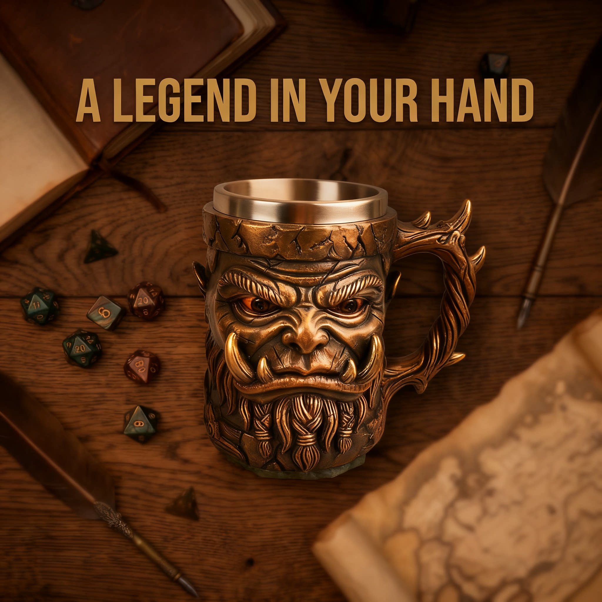 The Barbarian Warchief: 3D Sculpted Fantasy Tankard🪓🍻