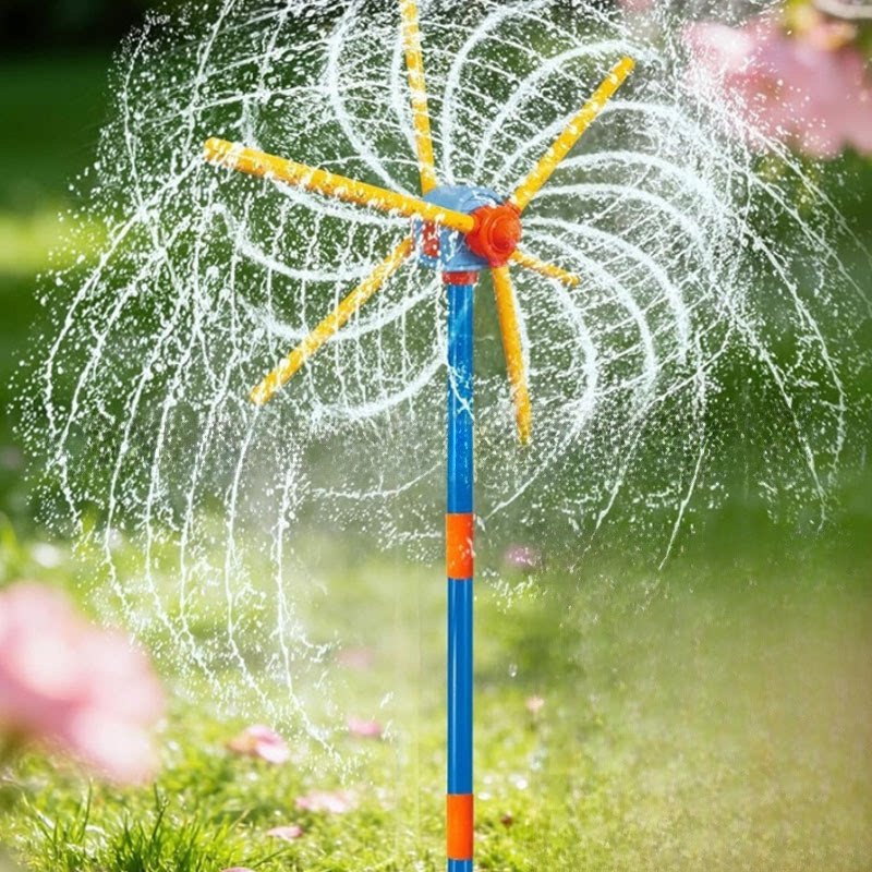 Windmill Water Sprinkler Outdoor Yard Toy for Kids