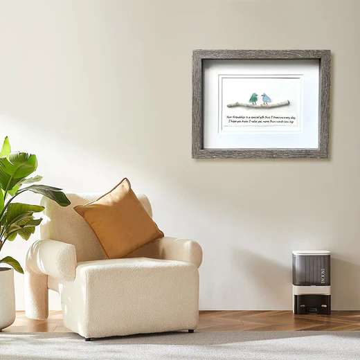 🔥 Last Day 49%OFF🔥SEA GLASS RAINBOW BIRDS - FRAMED UNIQUE HANDMADE