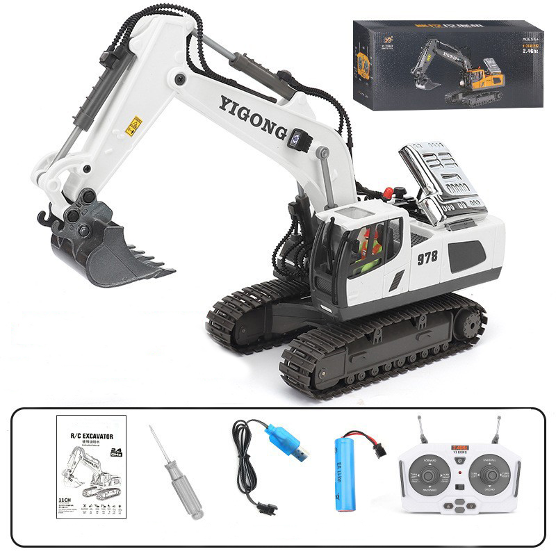 Alloy Material Remote Control Excavator Toy