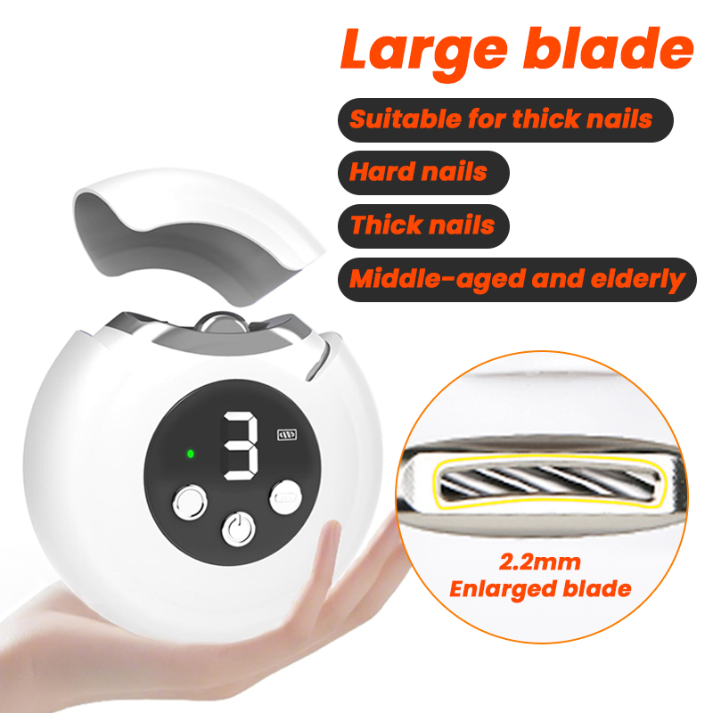 Electric Nail Clippers With Widened Blades Designed For Thick And Hard Nails
