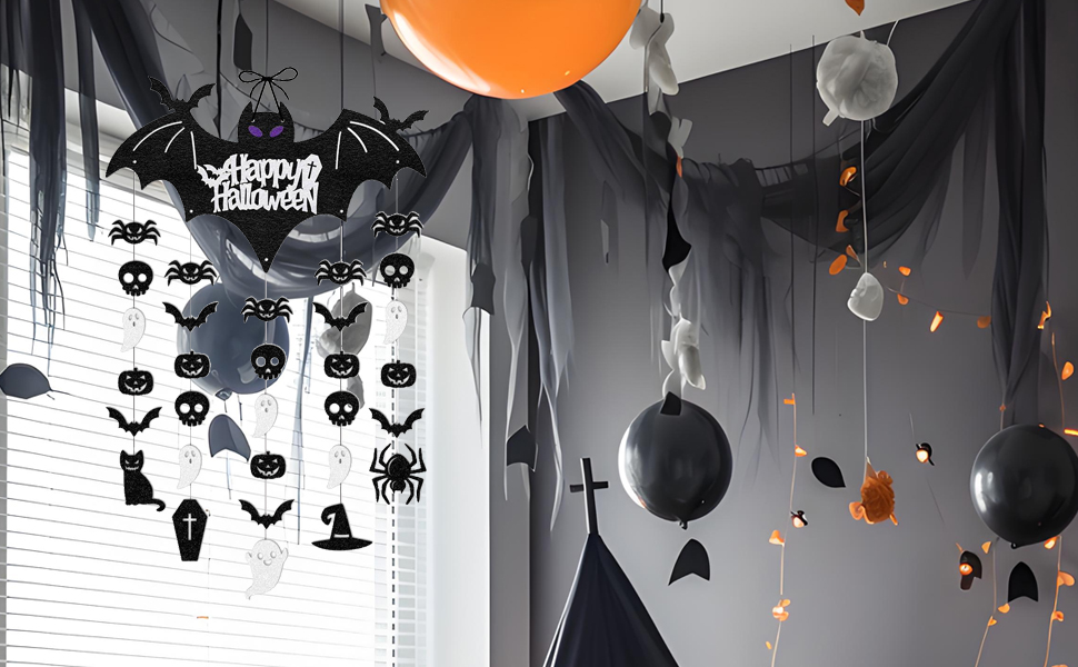 halloween bat hanging sign