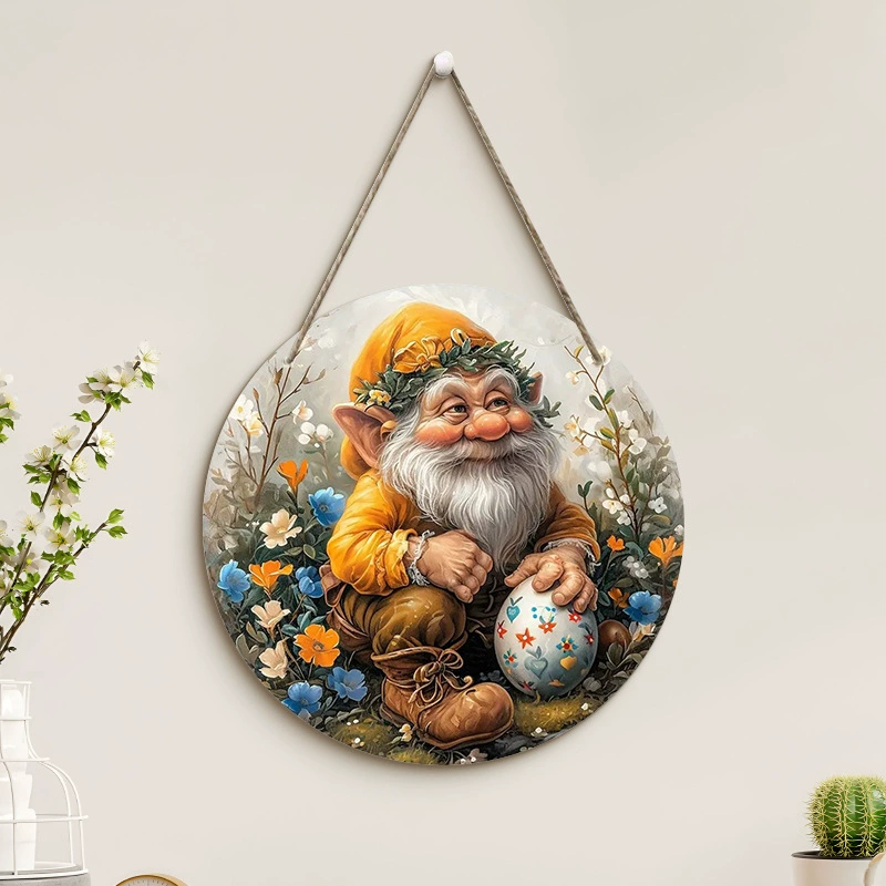 12" Easter Pendant Egg Wreath Bunny Suncatcher