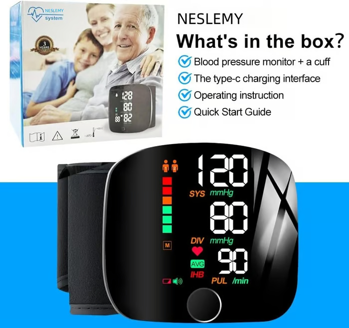 Adjustable Automatic Wrist Blood Pressure Monitor