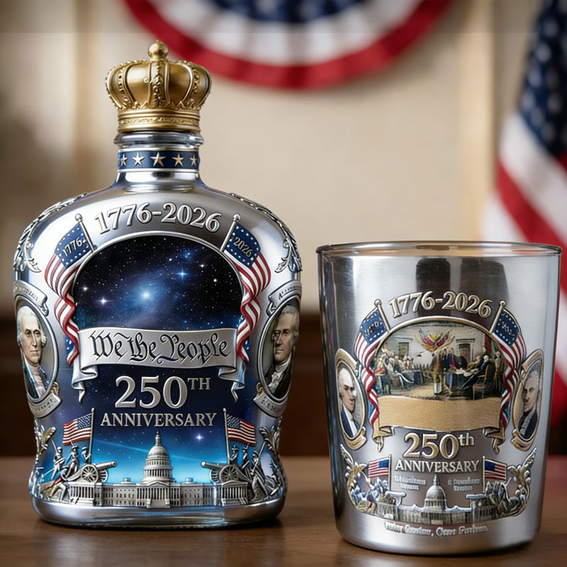 🇺🇸 250th Anniversary Glass Set – 1776-2026 Patriotic Keepsake 🎖️✨
