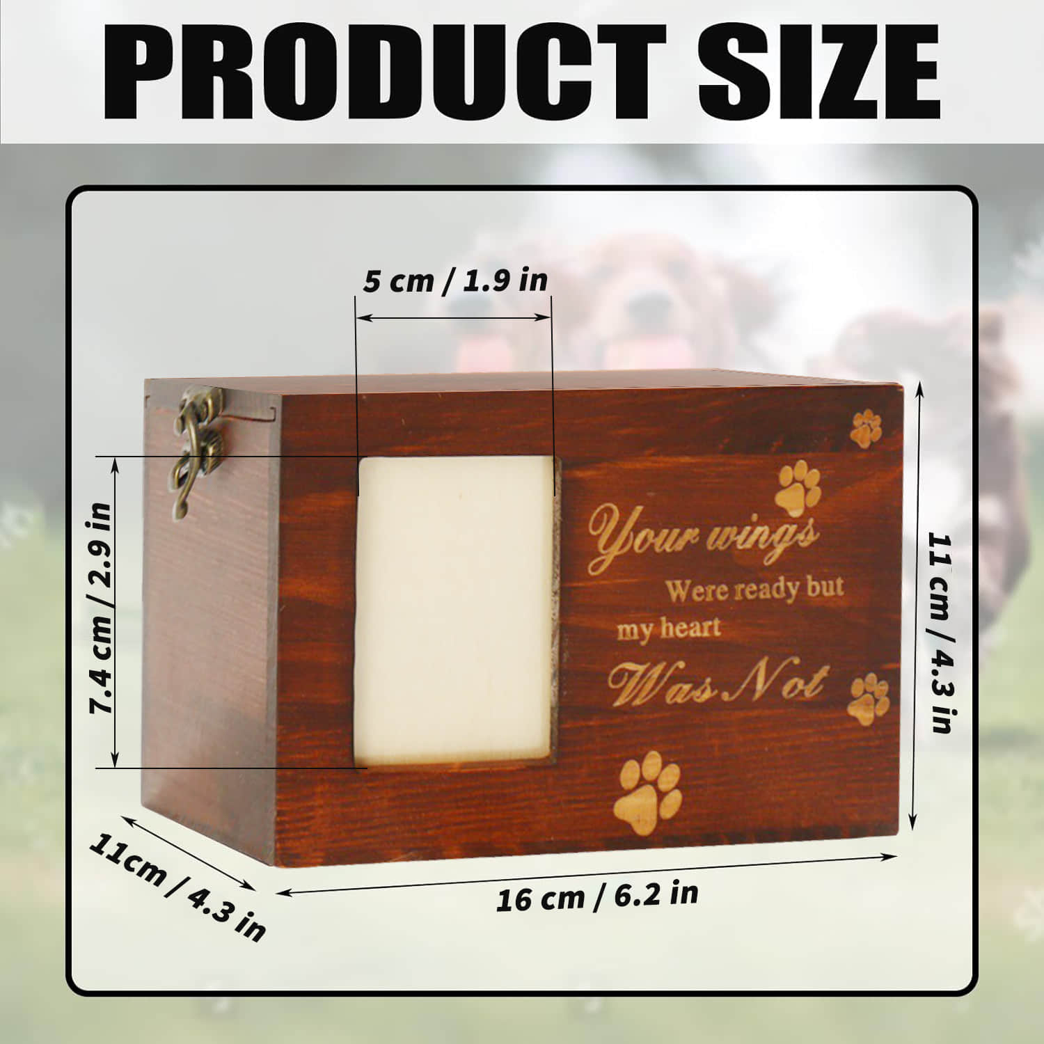 🔥HOT SALE 49% OFF - Wooden Pet Memorial Urns with Photo Frame