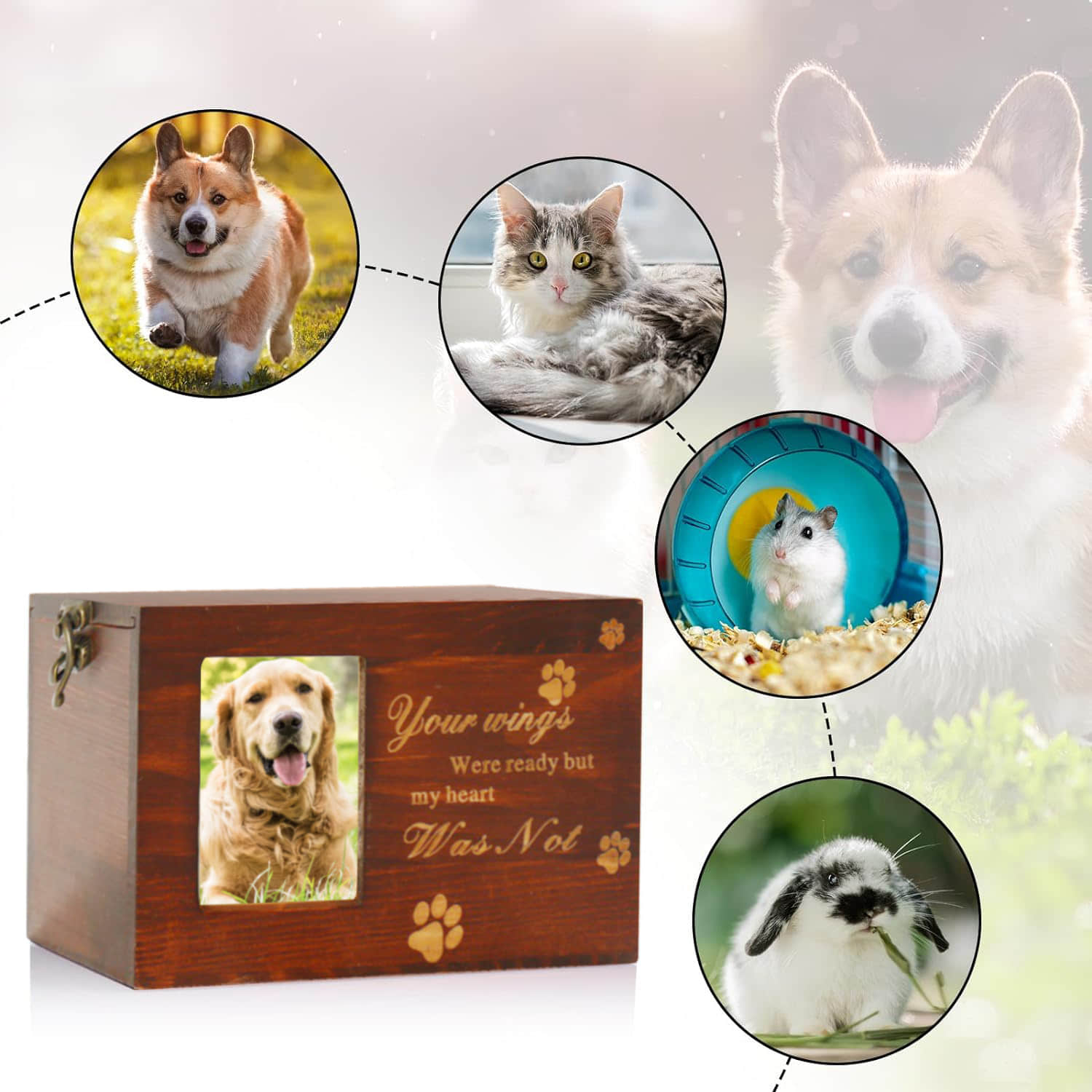 🔥HOT SALE 49% OFF - Wooden Pet Memorial Urns with Photo Frame