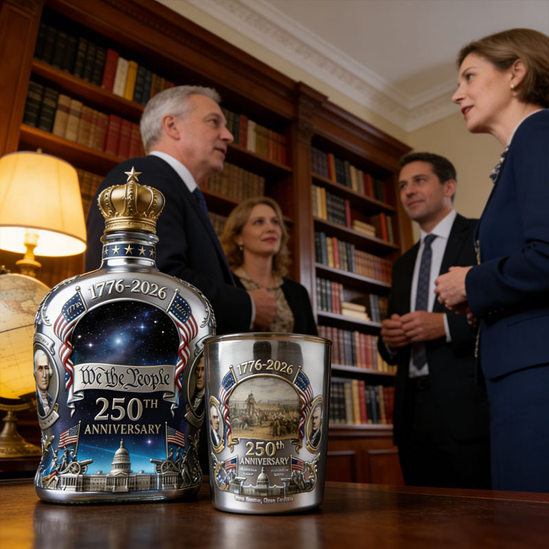 🇺🇸 250th Anniversary Glass Set – 1776-2026 Patriotic Keepsake 🎖️✨