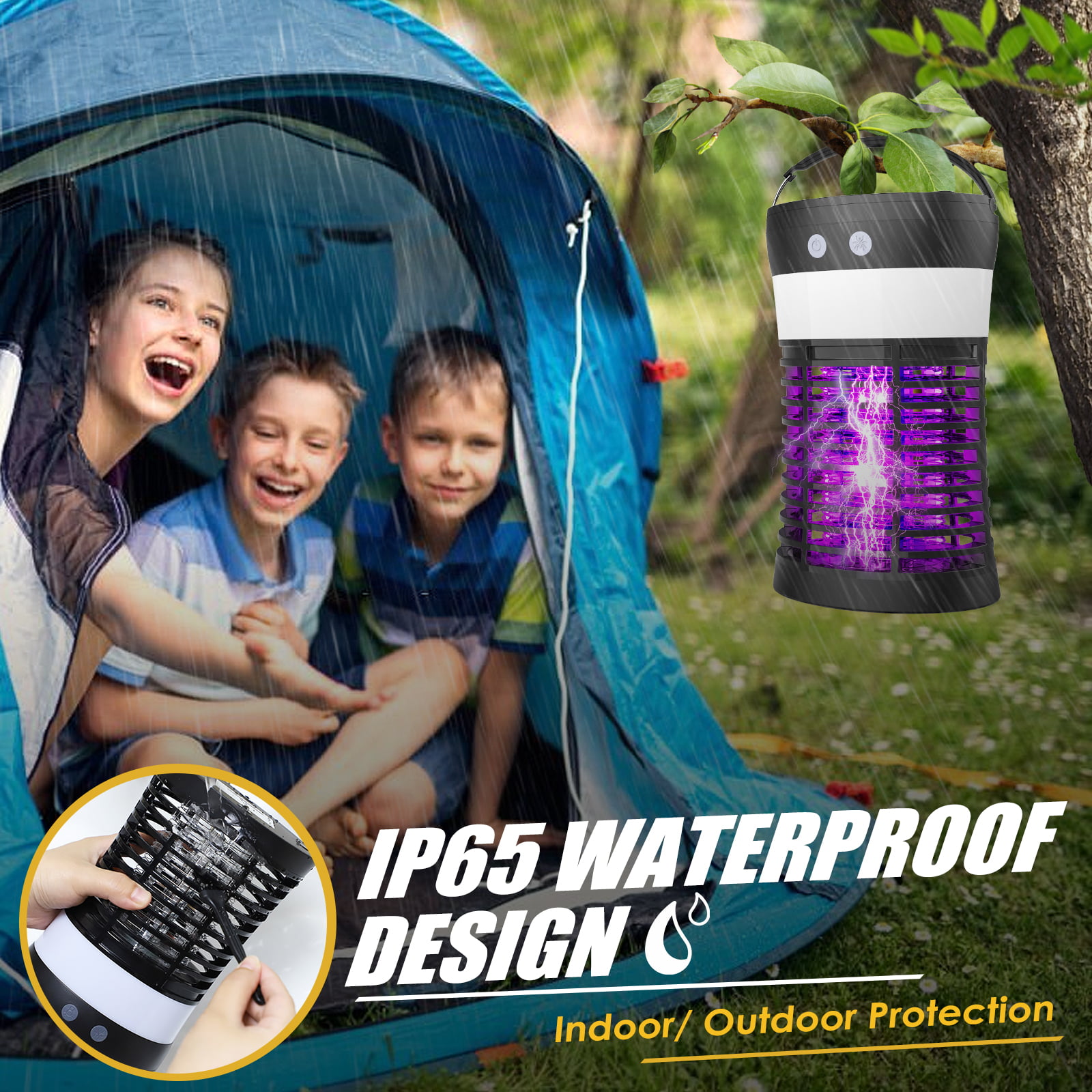 Solar Bug Zapper Outdoor Waterproof