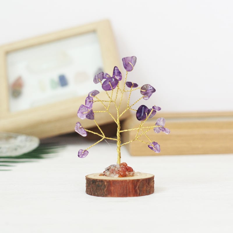 🍀12 Mini Crystal Tree Set｜Feng Shui Gemstones for Energy Healing