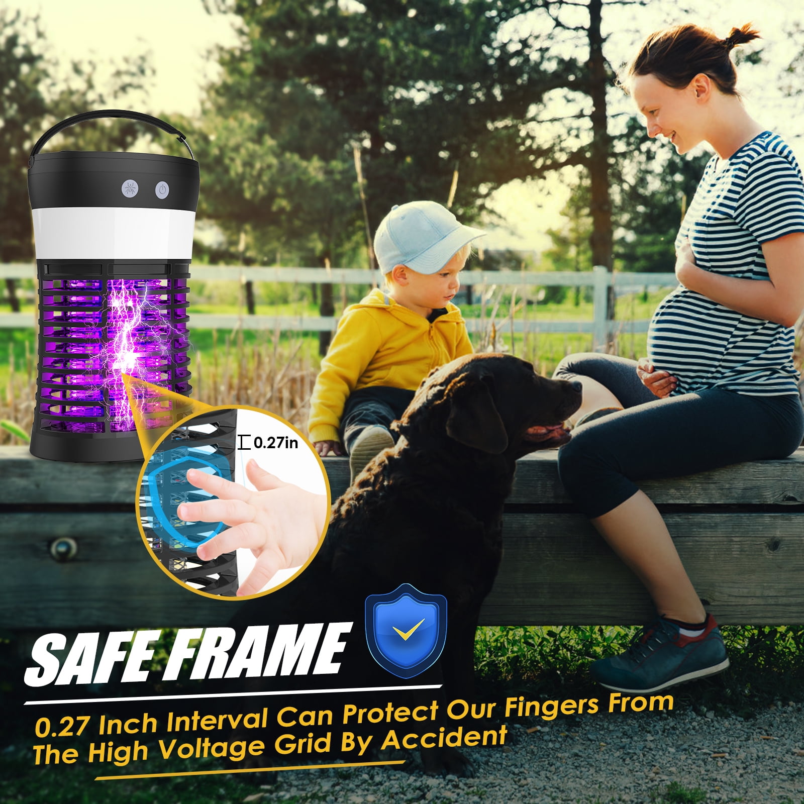 Solar Bug Zapper Outdoor Waterproof