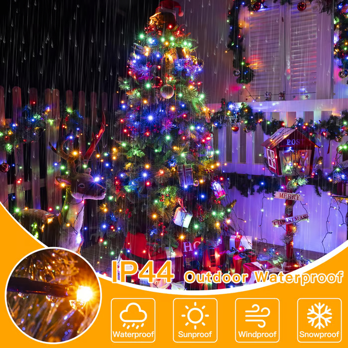 🎄Holiday Pre-Sale Save 49%🔥Waterproof Christmas Tree Waterfall Lights with Ring