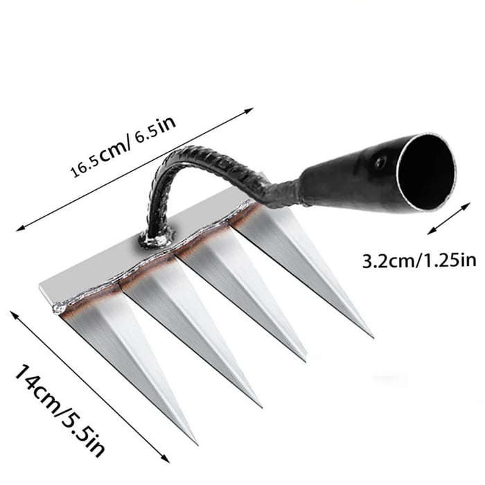Multi-purpose carbon steel garden rake