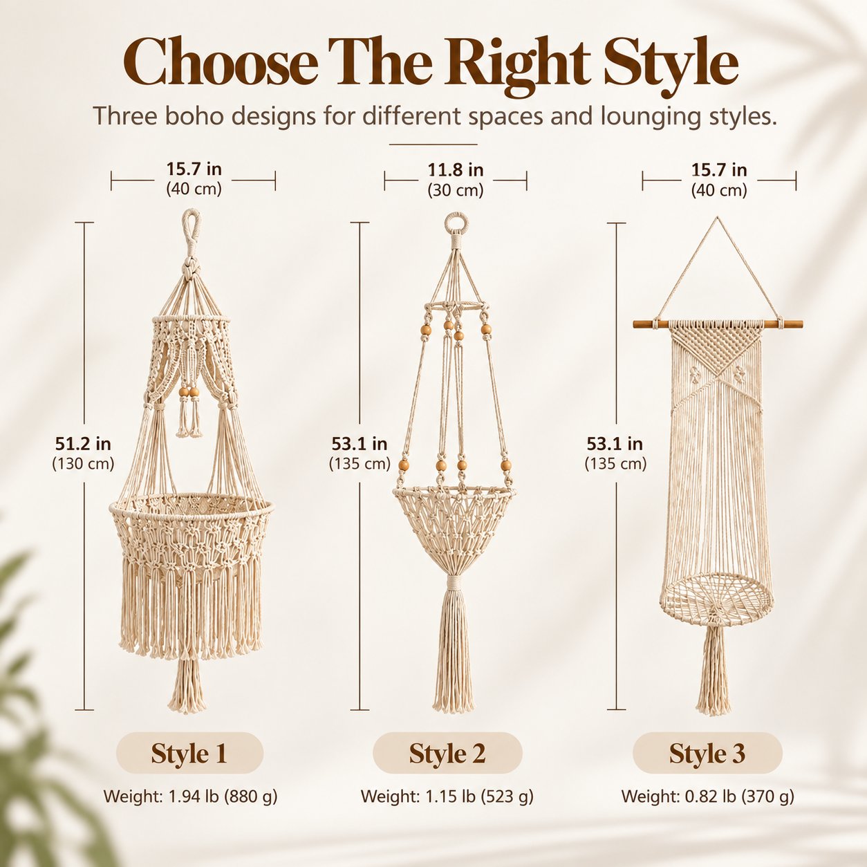 Boho Macrame Cat Hammock Size Guide Boho Macrame Cat Hammock Size Guide