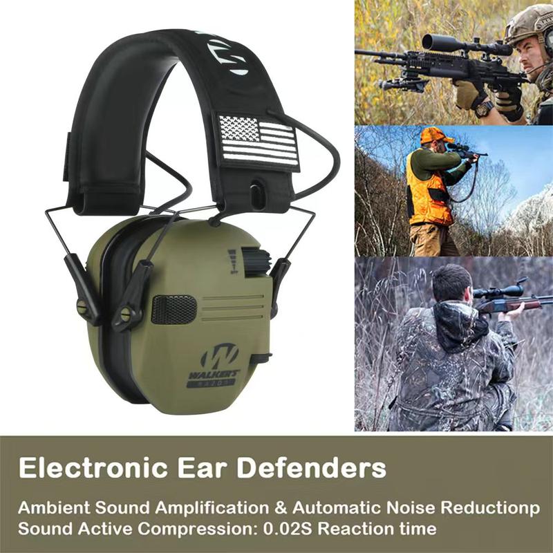 🔥Electronic Hearing Protector,Head Mounted Wired Earmuffs, Hearing Protection-Earphone for Shooting, Hunting, Outdoor Activities