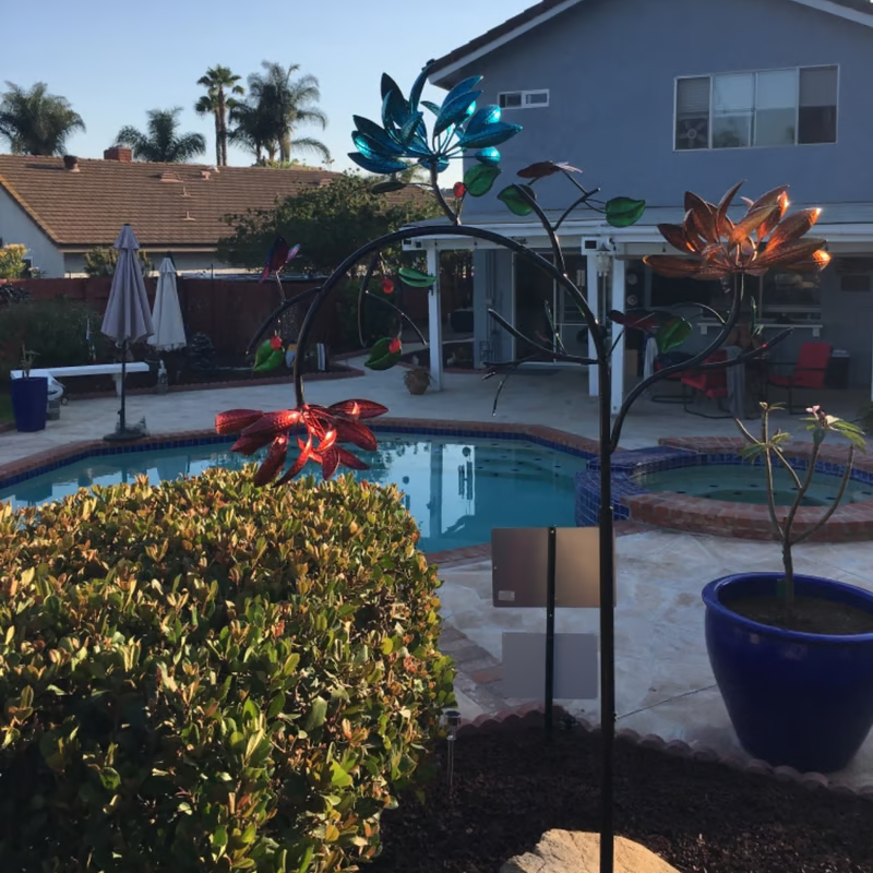 🔥Last Day 70% OFF - Beautiful Multi Colored Flowers Wind Spinner