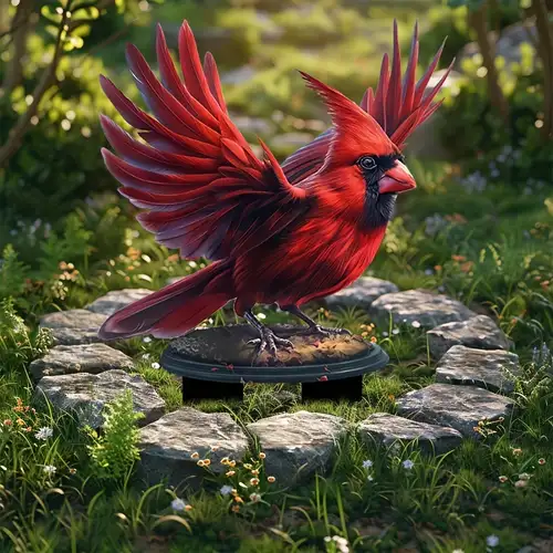 Cute 2D Acrylic Flat Acrylic Bird Garden Stake