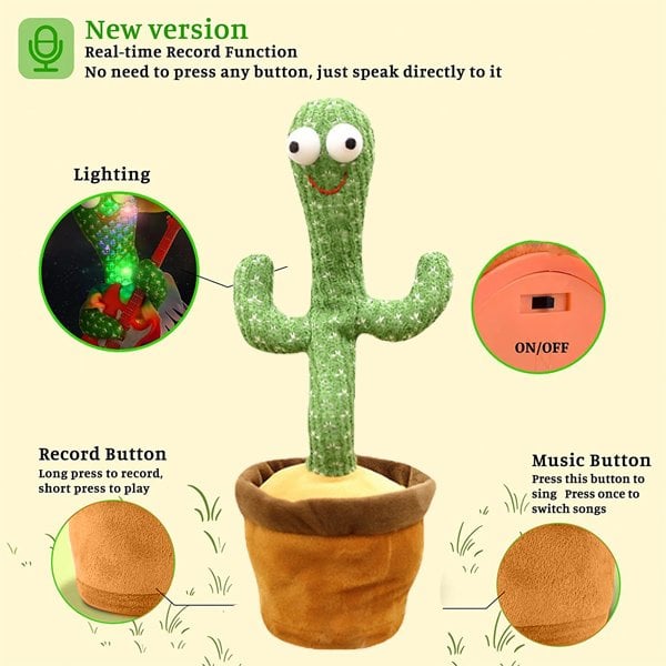 Talking & Dancing Cactus Mimicking Toy