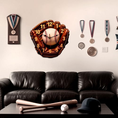 ⚾Baseball gloves wall clock