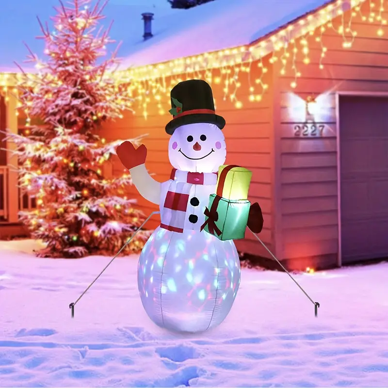 1 5m luminous inflatable christmas snowman christmas decoration details 0