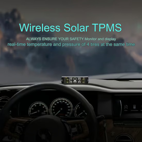 🏆Solar Powered Car Tire Pressure Monitoring Tool