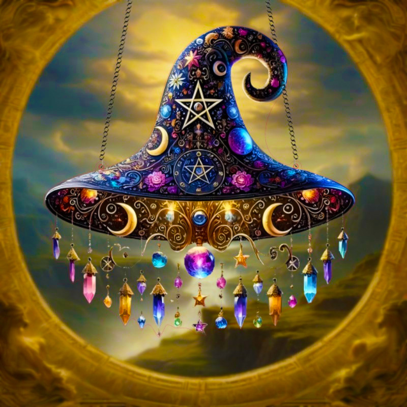 Moonlight Witch Window Hanging Sun Catcher Decor