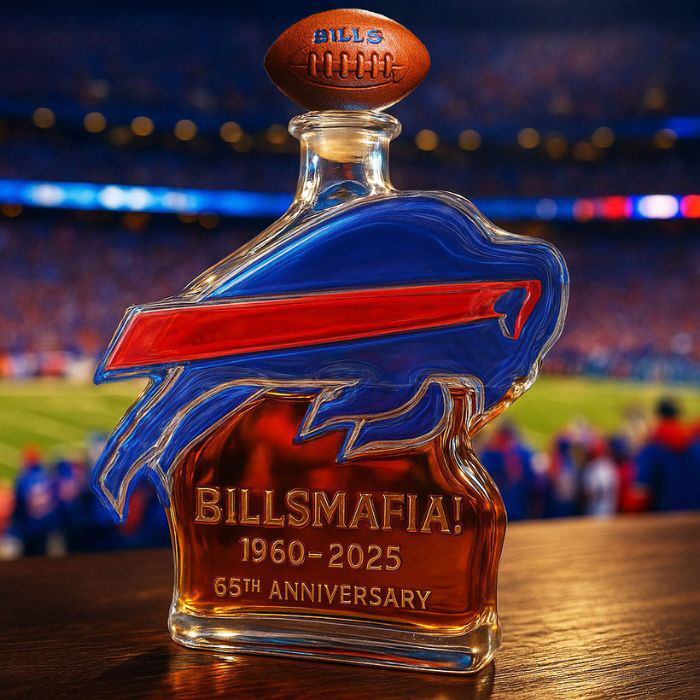 Buffalo Bills 65th Anniversary Whiskey Bottle