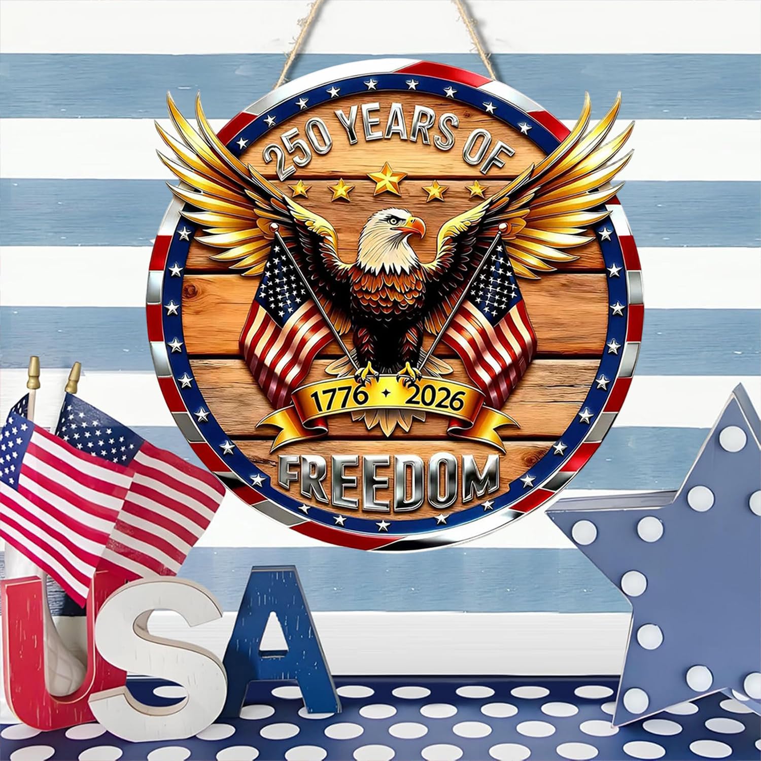 250th Anniversary Wooden Door Hanger