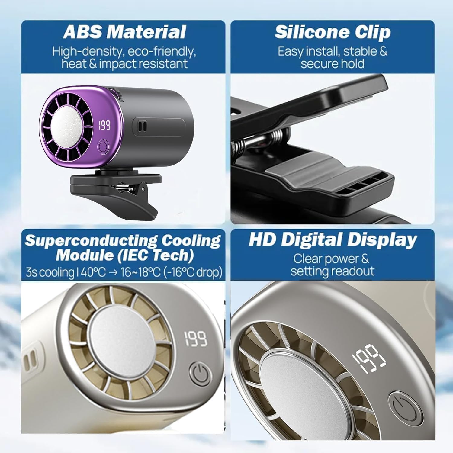 2026 Car Clip-On Air Conditioner Fan