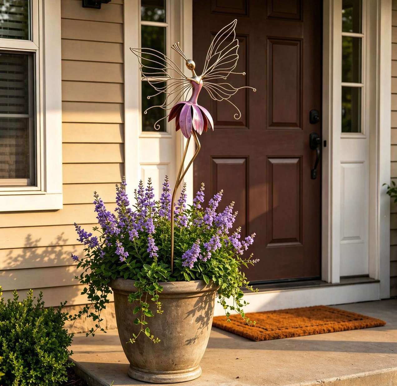 Whimsical Fairy Blossom Garden Stake