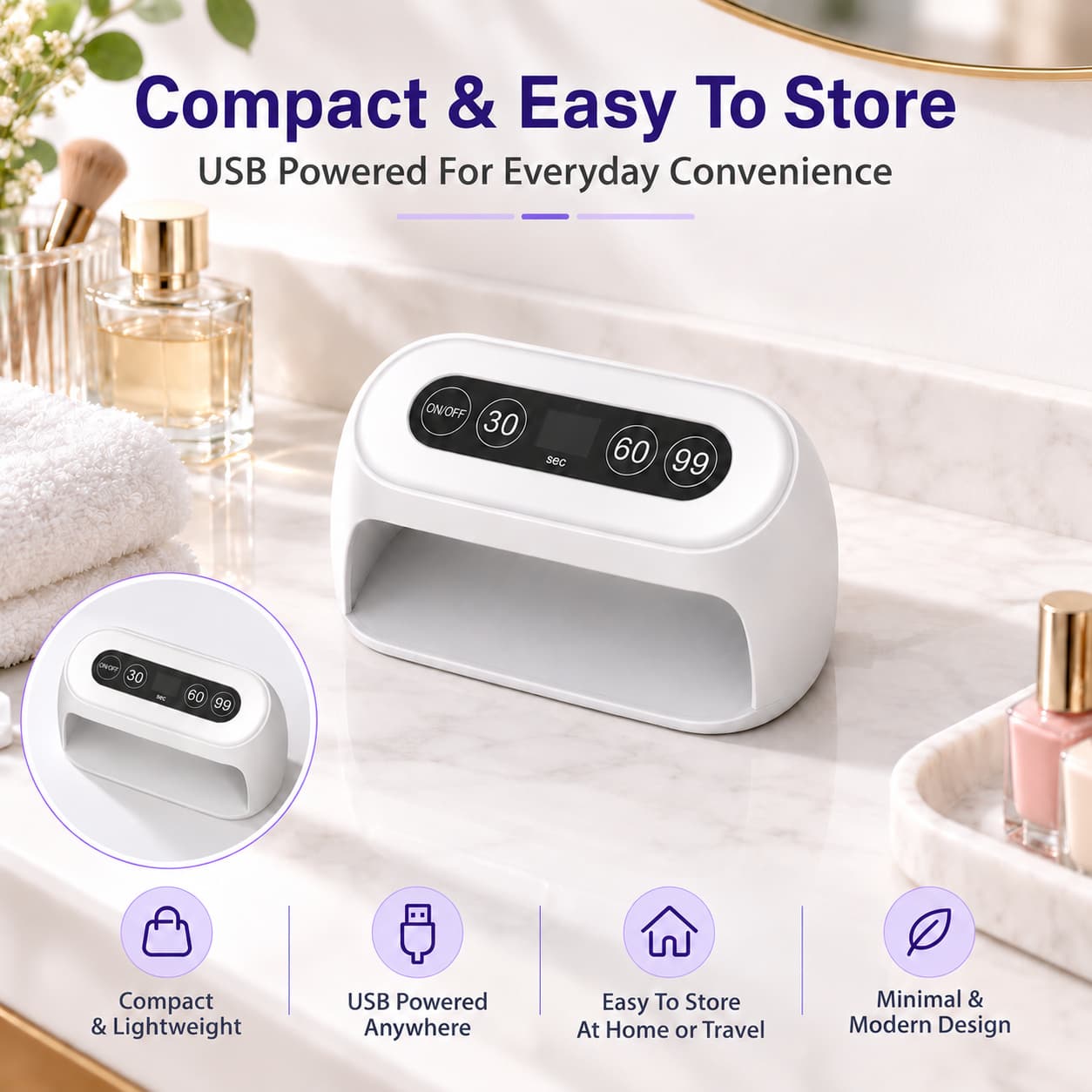 Smart UV Toenail Care Light – At-Home UV Foot Care Device For Toenail Concerns & Foot Hygiene