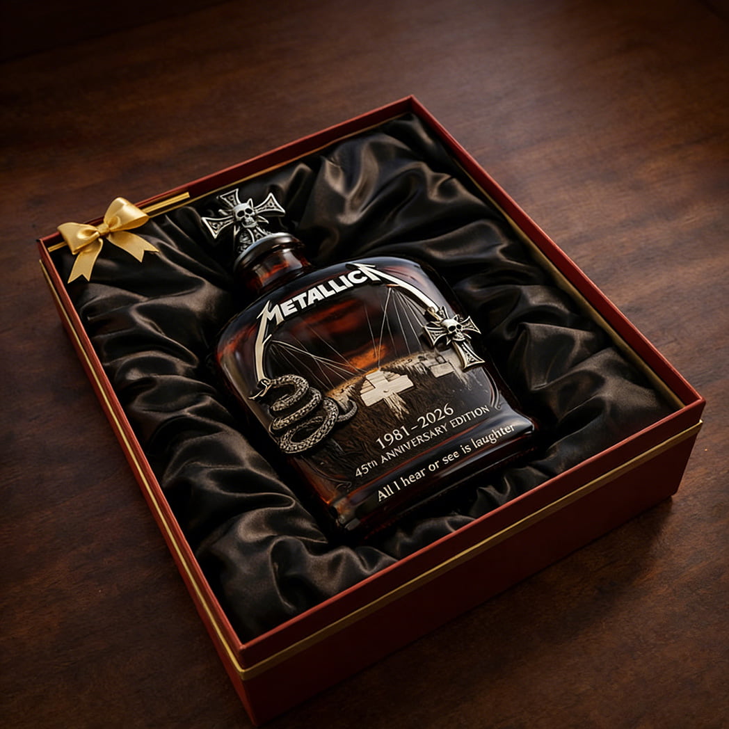 Metallica 45th Anniversary 1981-2026 Whiskey Bottle