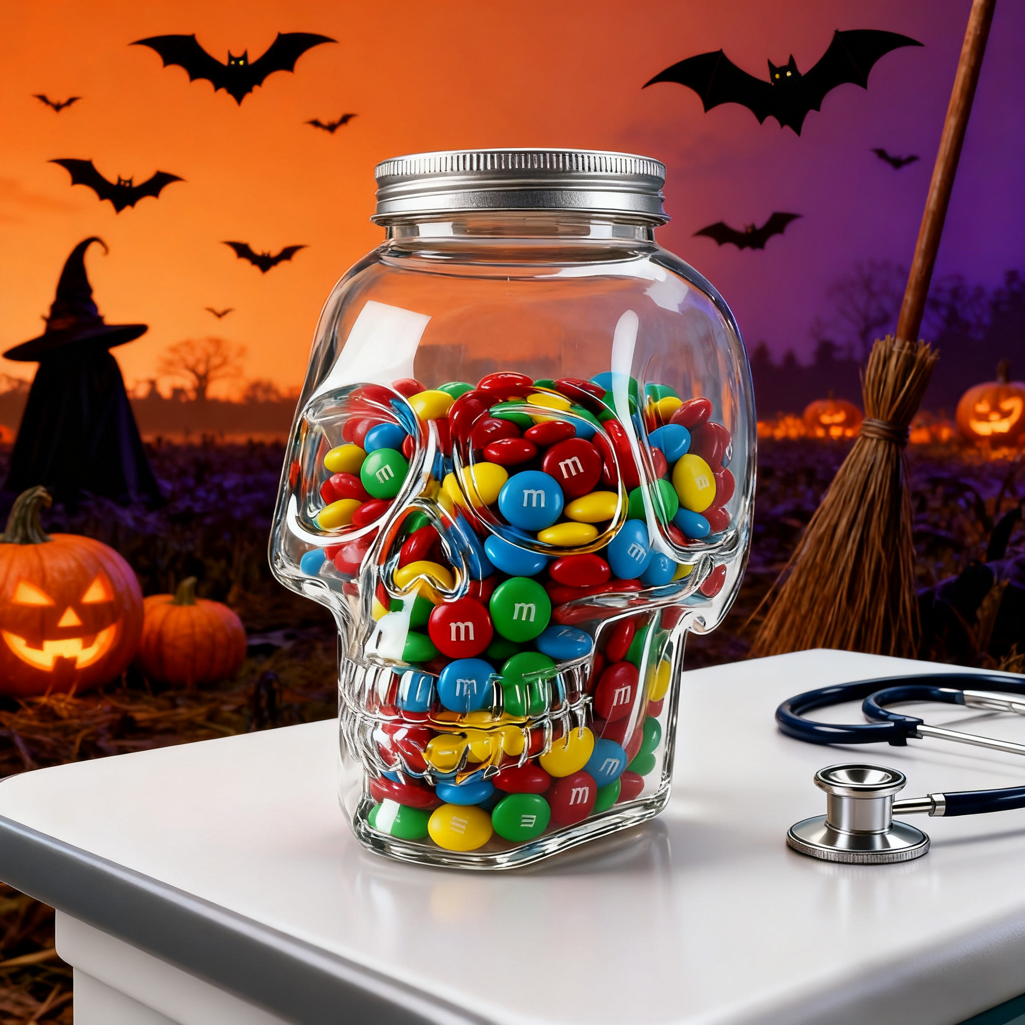 🍬Skull Glass Candy Jar
