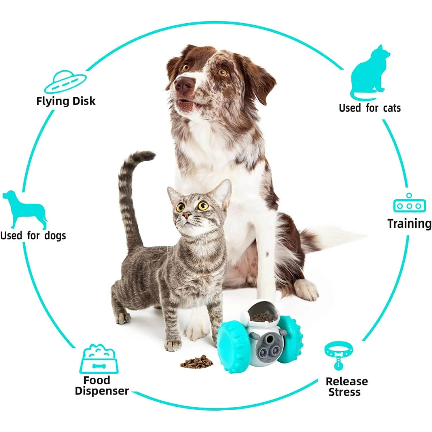 Pet Slow Feeder Tumbler Toy: Fun and Challenging Puzzle Toy for Dogs and Cats