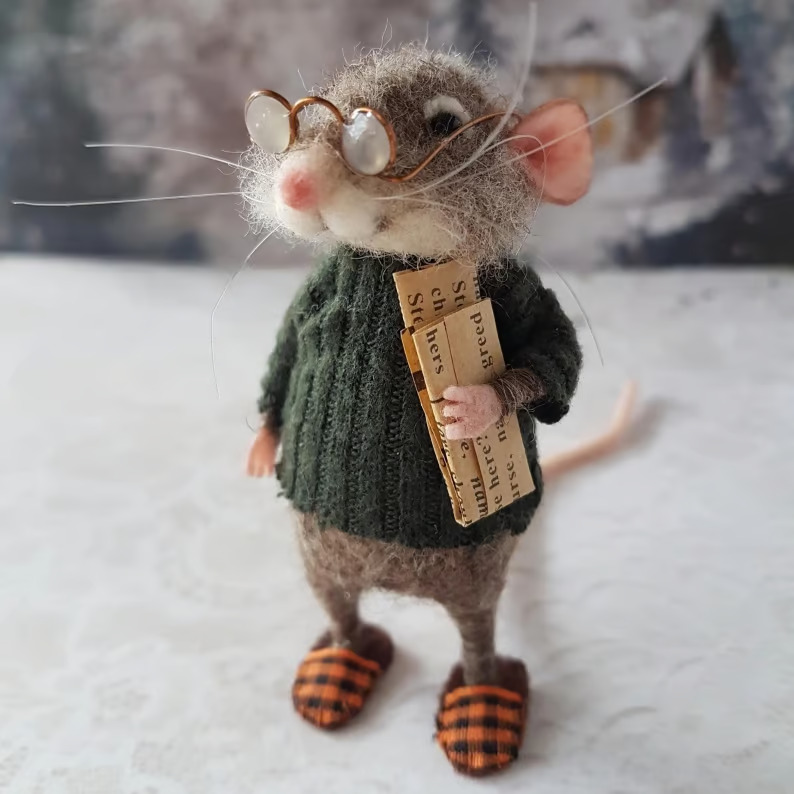 🔥Limited Edition 49% OFF🐭Handmade Cute Needle Felted Mouse