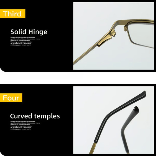 TITANIUM MULTI-FOCUS READING GLASSES PROGRESSIVE DOUBLE LIGHT ANTI-BLUE LIGHT