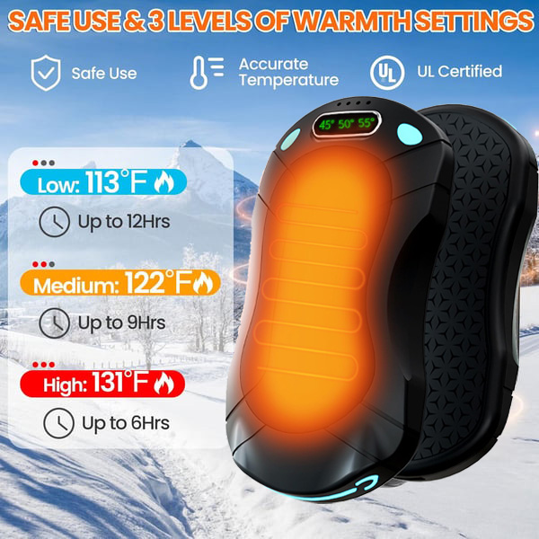 🎁2 Packs Magnetic Hand Warmers Rechargeable