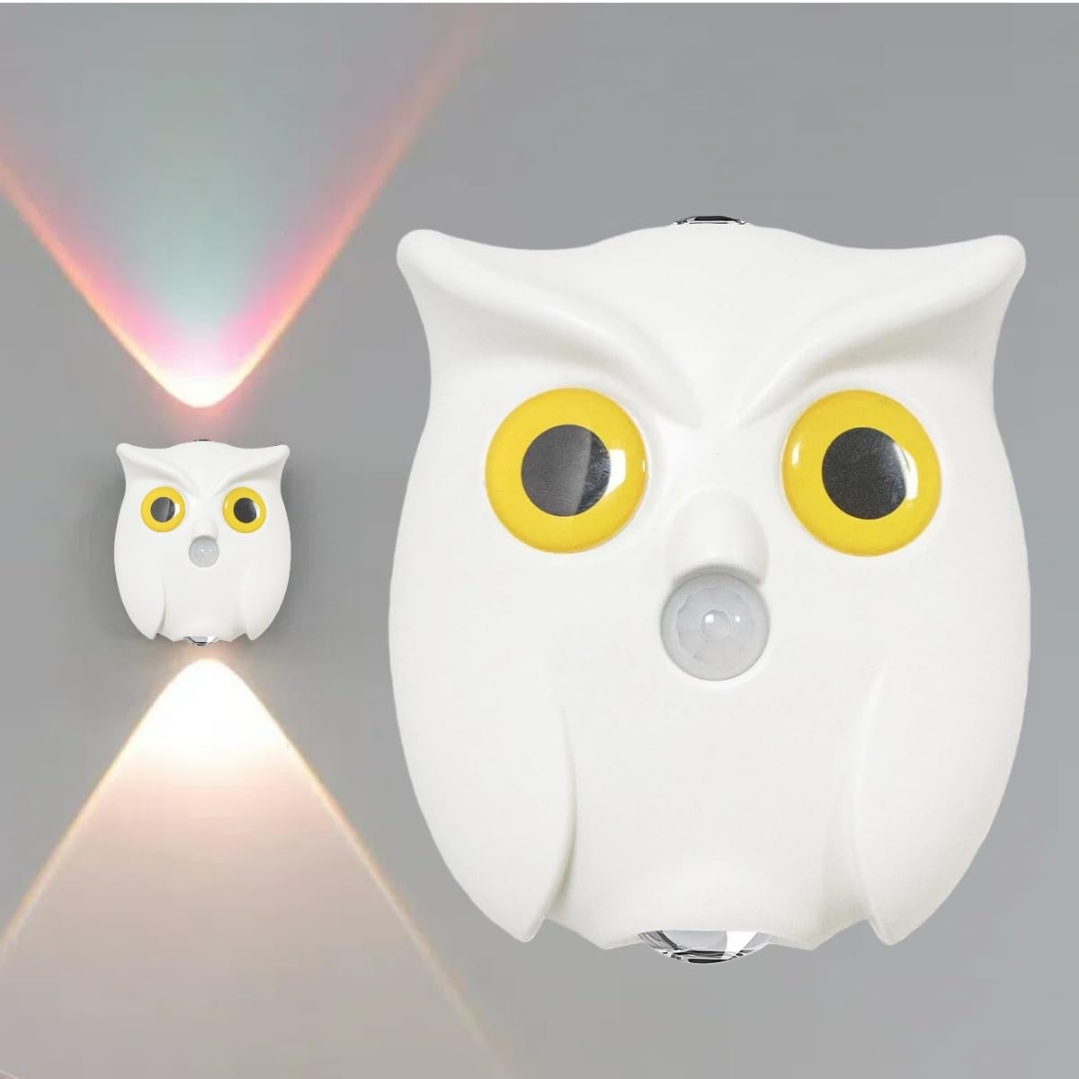 Motion Sensor Owl Magnetic Wall Light, Dual-Glow Up and Down Night Light