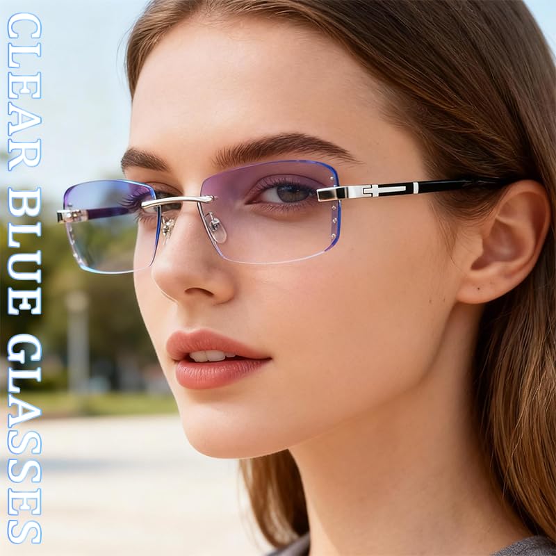 Sapphire High Hardness Anti Blue Light Intelligent Dual Focus Reading Glasses