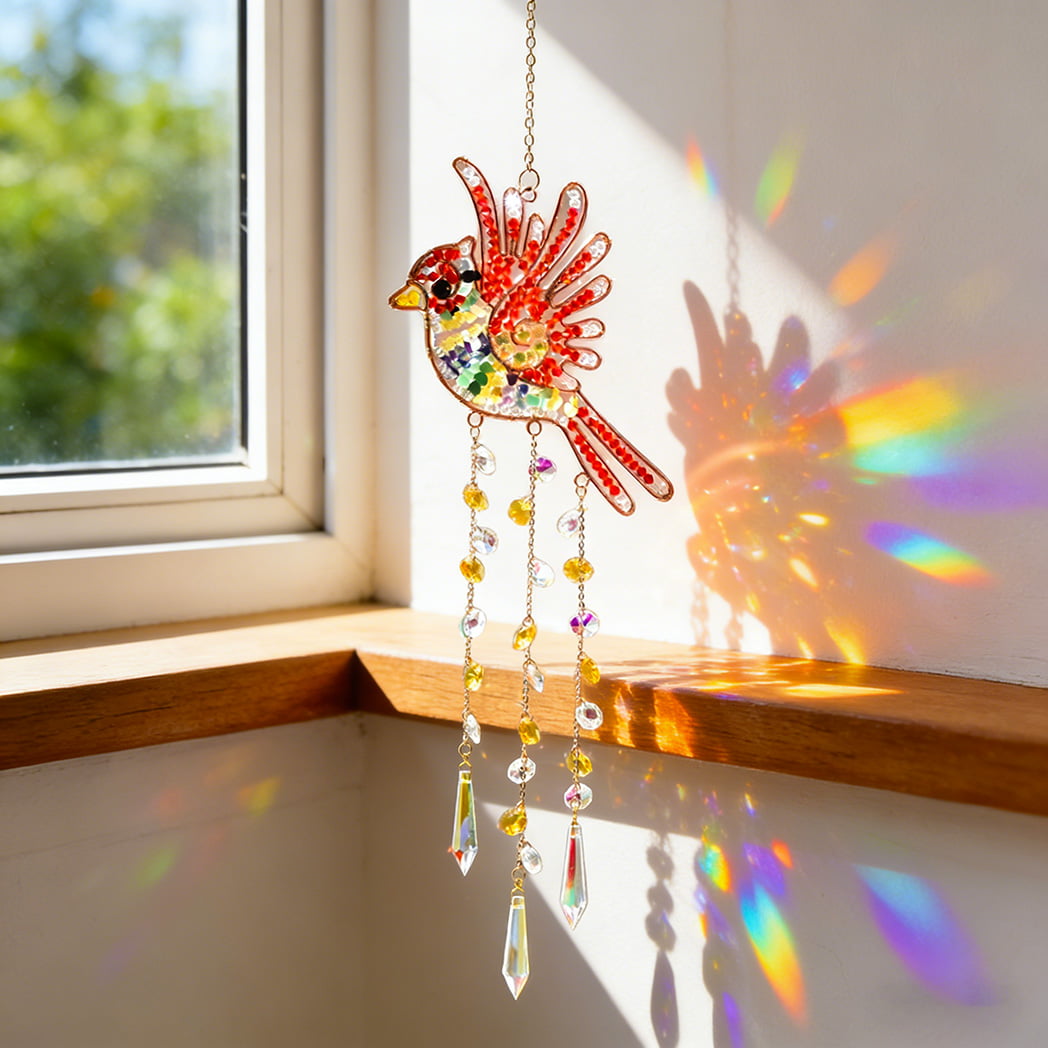 Crystal Bird Sun Catcher – Colorful Crystal Hanging Ornament