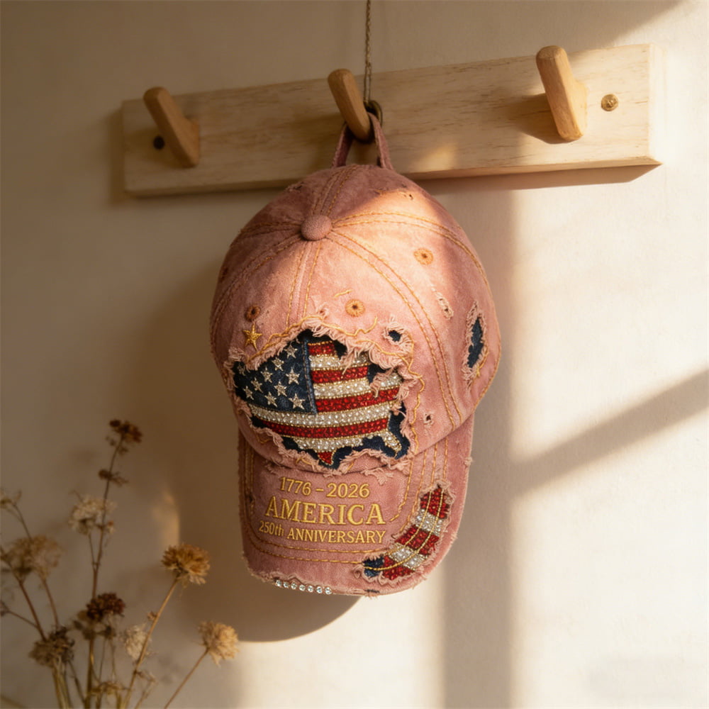 USA 250th Anniversary Distressed Baseball Caps