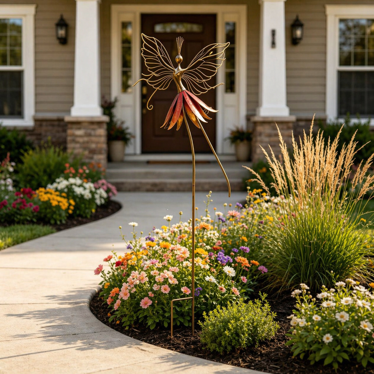 Whimsical Fairy Blossom Garden Stake