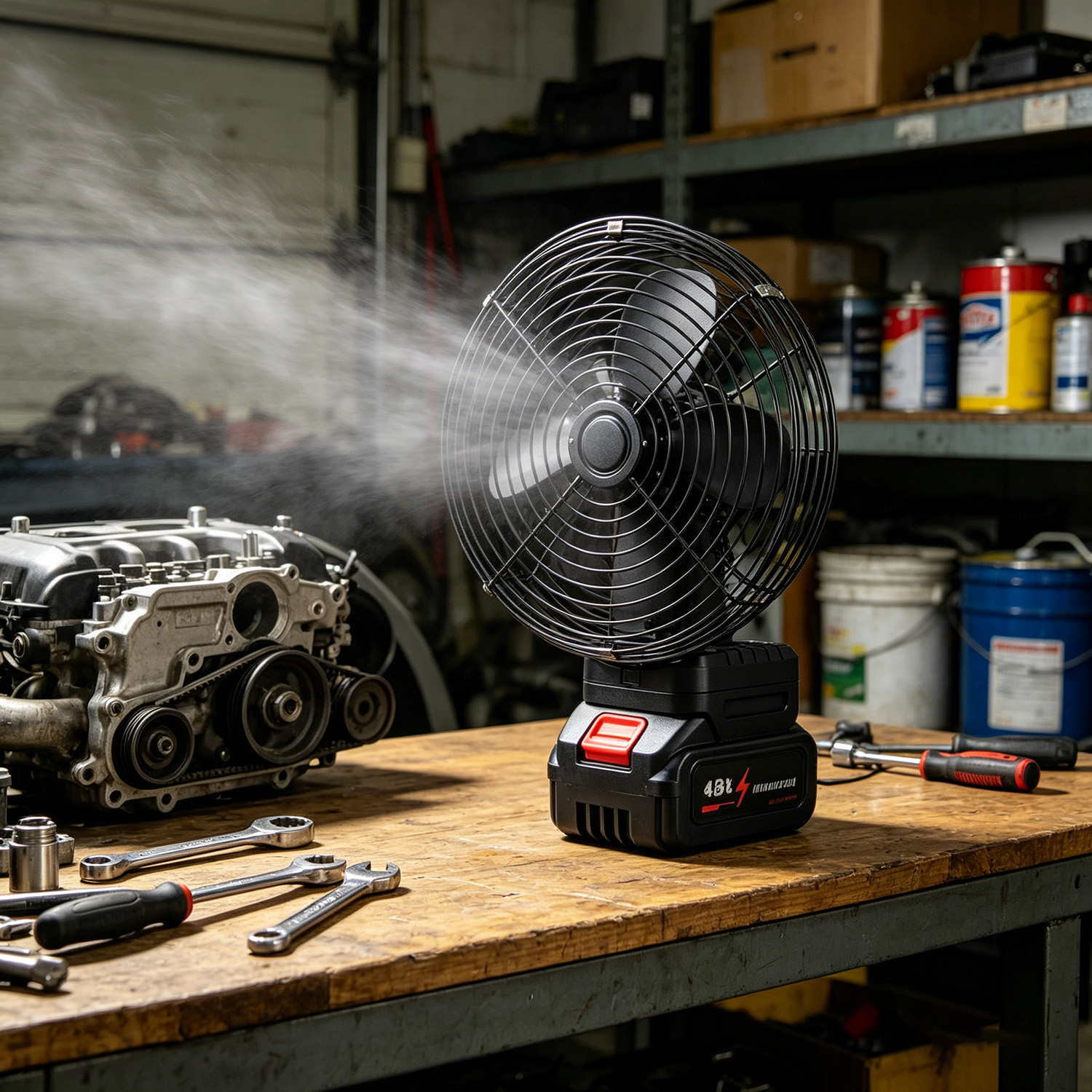 6-Inch Cordless Metal Fan with Lithium Battery Pack